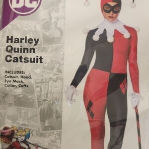 DC Harley Quinn Red and Black Catsuit